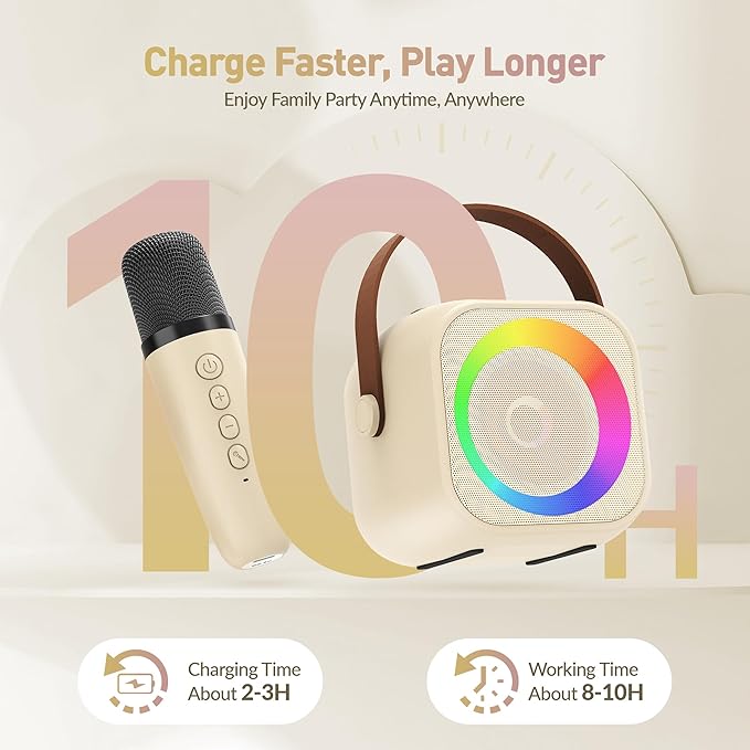 Karaoke Machine for Kids, Karaoke Gifts for Girls Ages 4, 5, 6, 7, 8, 9, 10, 12 +Year Old Birthday Party, 4-12 Years Old Christmas Toys Gift for Girls