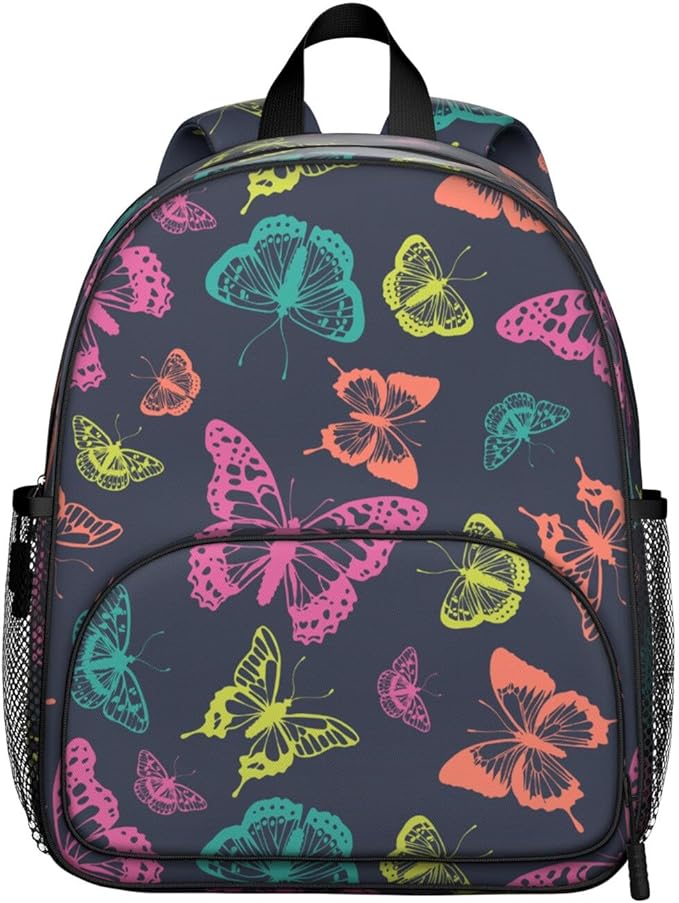 Toddler Backpack for Girls 3-8: Preschool Kindergarten Backpack - Cute Kids Backpacks for Girls-Colorful Butterfly
