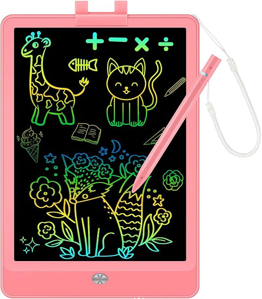 Decute Kids Toys LCD Writing Tablet with Stylus, 8.5 Inch Erasable Toddlers Doodle Board, Reusable Drawing Pad for Kids, Educational Christmas Birthday Gift for 3 4 5 6 7 8 Girls Boys Toddler Pink