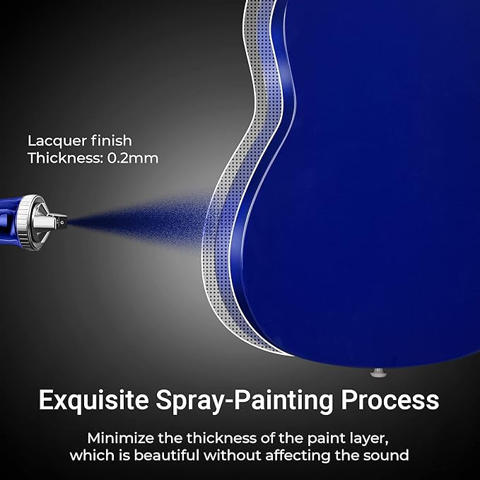 ADM Beginner Acoustic Classical Guitar 30 Inch Nylon Strings Wooden Guitar Bundle Kit for Kid Boy Girl Student Youth Guitarra Online Lessons with Gig Bag, Strap, Tuner, Extra Strings, Picks,Blue