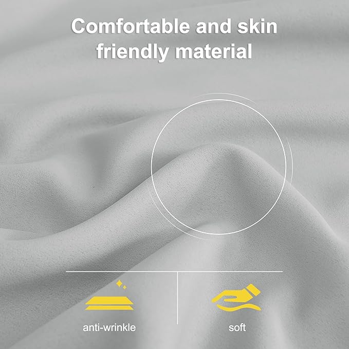 NICETOWN Plylux Blackout Curtains Thermal Insulated Window Treatment Panels Room Darkening Blackout Drapes for Living Room Grommet Bedroom Draperies, 52 x 84 Inch, Silver Grey, 2 Panels