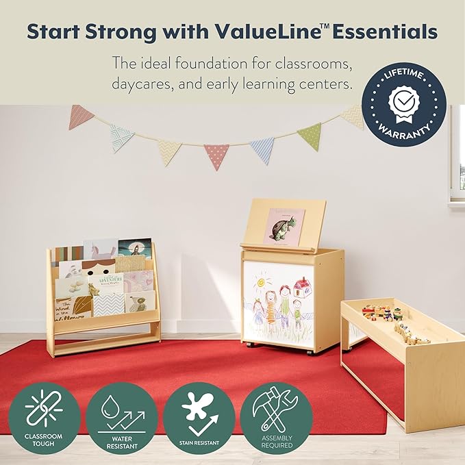 Angeles Value Line Big Book Display, Classroom Shelves and Daycare Furniture, Kids' Bookcases Cabinets & Shelves, 25" L x 16" W x 30" H