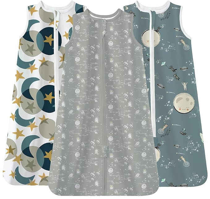 TotAha Sleep Sack 12-18-24 Months 3-Pack, Buttery Soft Baby Wearable Blanket, Light Baby Sleeping Bag with 2-Way Zippers for Boys and Girls, 0.5 TOG