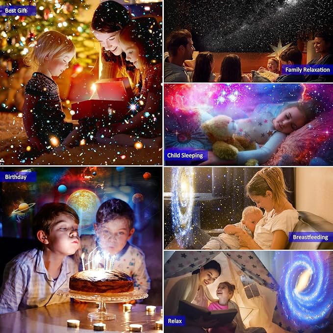 Galaxy Projector for Bedroom,Star Projector,HD Image Large Projection for Bedroom Night Light,Planetarium Projector Galaxy Night Light Projector for Kids Include 4K Replaceable 13 Galaxy Discs