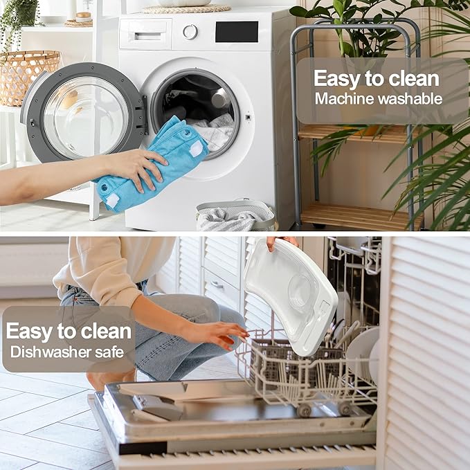 Baby Travel Booster Seat with Double Tray, BabyBond Upgraded Toddler Portable Baby Chair, Booster Seat for Dining Table, Stable and Foldable Booster Baby Chair for Indoor/Outdoor (Blue Sea World)