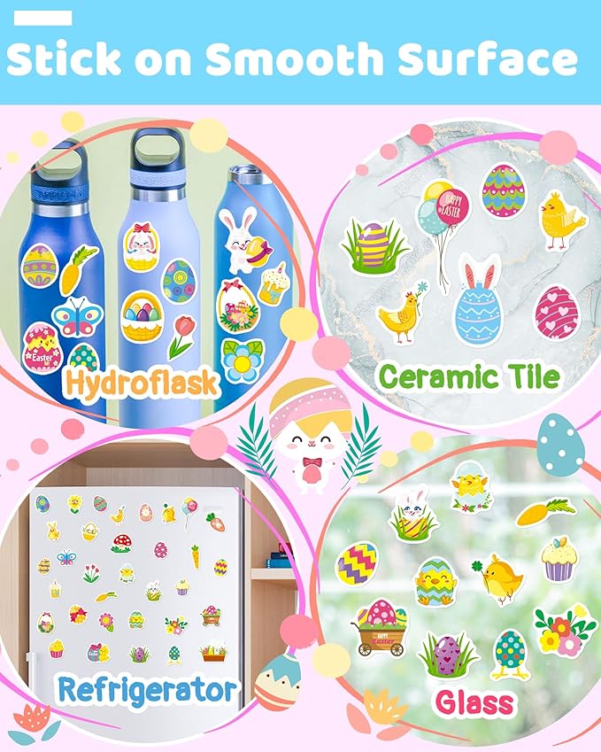 Benresive Reusable Sticker Books for Kids 2-4, Sticker Books for Toddlers 1-3 2-4, Toddler Travel Toys Activities Crafts Gifts - Easter