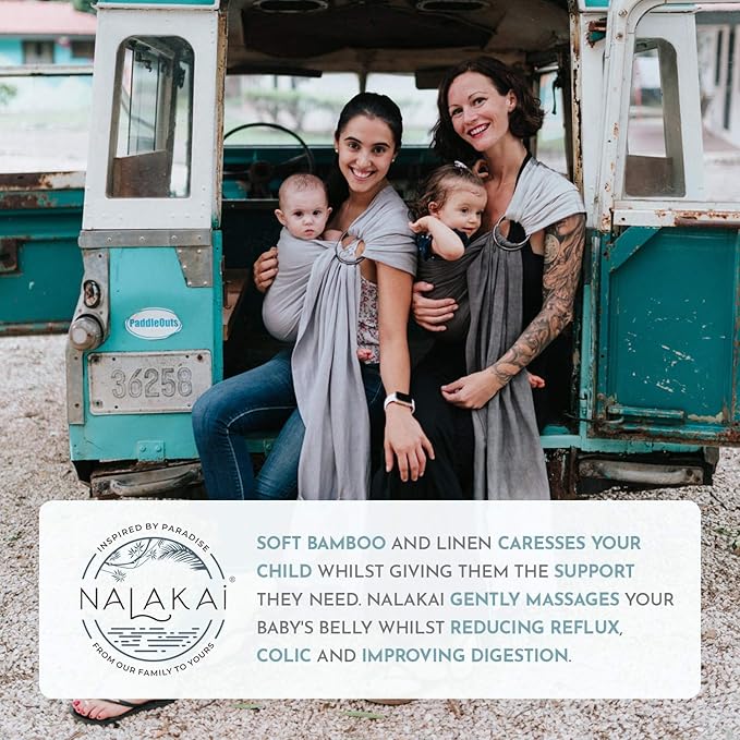 Nalakai Ring Sling Baby Carrier, Soft Linen Baby Sling, Baby Wrap, Comfort, Style, and Giving Back - Carry Your Little One with Love
