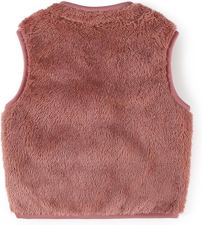 Baby Boys Girls Fleece Vest Zip Up Cute Bear Jackets Fuzzy Fall Winter Warm Clothes Newborn Outwear for Toddler Infant