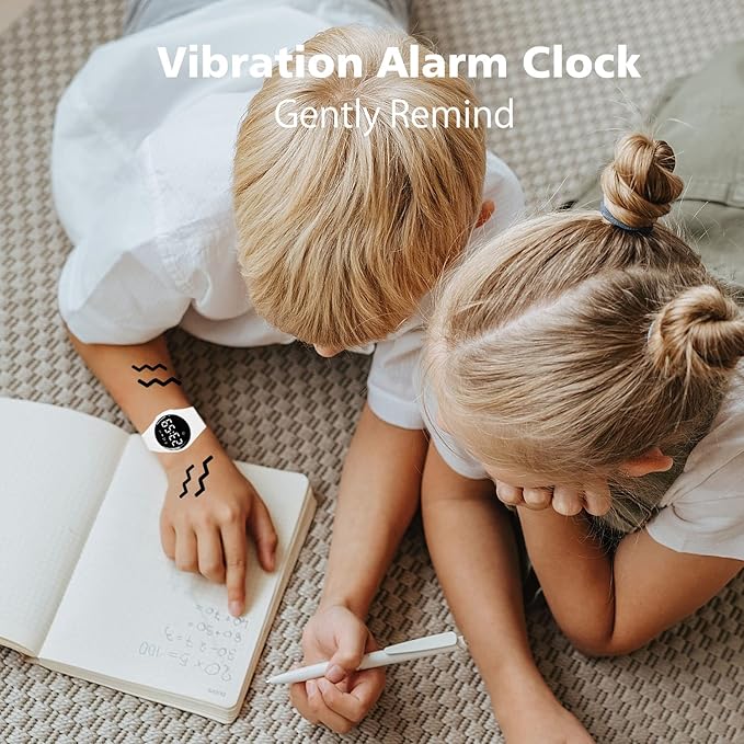Kids Watches for Girls Boys Digital Sport Watch with Step Counter Pedometer Vibration Alarm Clock, No App Waterproof Fitness Tracker Kids Watch Boys Girls Teens Students Ages 5-16
