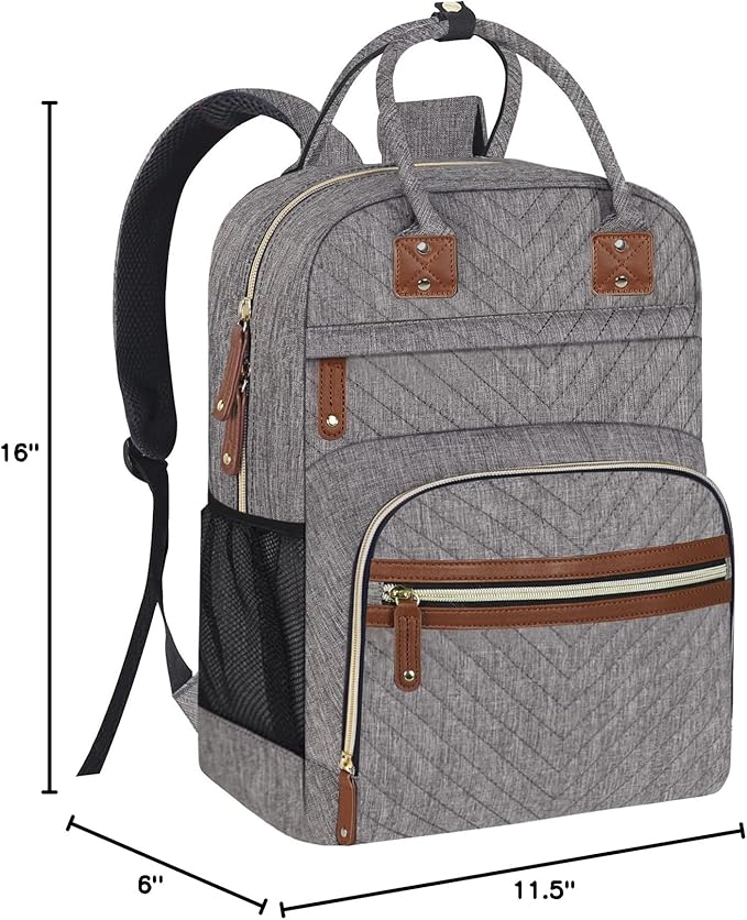 Diaper Bag Backpack Tote with Insulated Pockets for Men Baby Boys Girls Newborn Unisex Tactical Large Capacity, Multifunctional Waterproof Grey