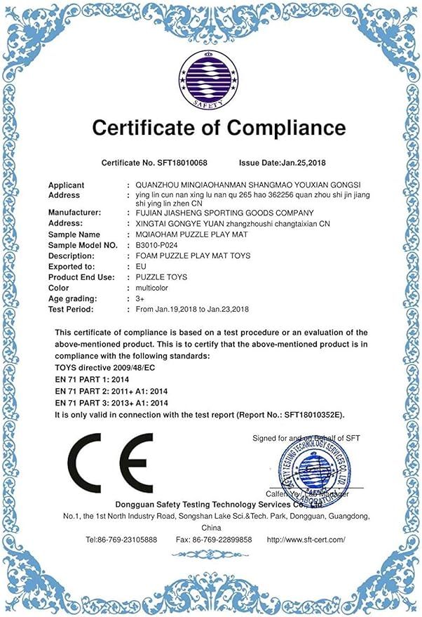 MQIAOHAM® 18 Pieces Puzzle Play Mats, Soft Baby Play Mat, Kids Interlocking Foam Floor Tiles, Toddlers Carpet Playmats G301018-101109112