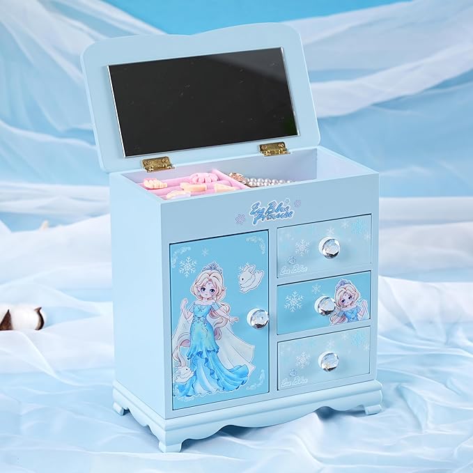 Music Jewelry Box for girls Pink Princess Castle girls jewelry box Little girl birthday christmas Gift kids jewelry box Organizer