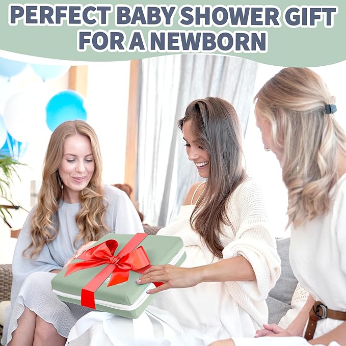 URMYWO Bath Kneeler and Elbow Rest Pad Set - 1.5" Thick Baby Bath Kneeler Pads with Toys Organizer, Anti-Slip Cozy Knee & Arm Support Bathtub Mat, Quick Dry Kneeling Pad for Baby Bath Time