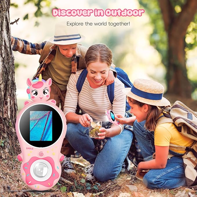 Kids Microscope,Ashfly 200X Magnifier for Kids,Mini Pocket Portable Digital Microscope for Educational Science Toys,Birthday Gifts for Age 3 4 5 6 7 8 Girls