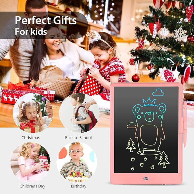 LCD Writing Tablet for Kids Doodle Board with Bag, Electronic Digital Colorful Screen Drawing Tablet, Etch a LEYAOYAO 10-Inch Drawing Pad Sketch Pads, Toy - Gift for 3-6 Years Old Girls Boys