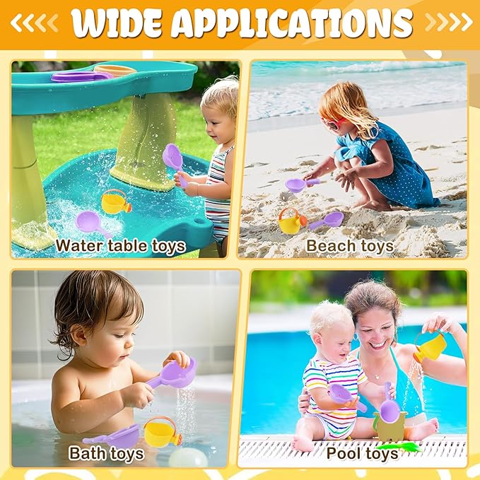 Small Soft Bath Toys for Toddlers 1-3 - Super Easy to Clean Water Table Toys Baby Tub Swimming Pool Toy Fun Tactile Training Newborn Gifts, 3Packs (Yellow)