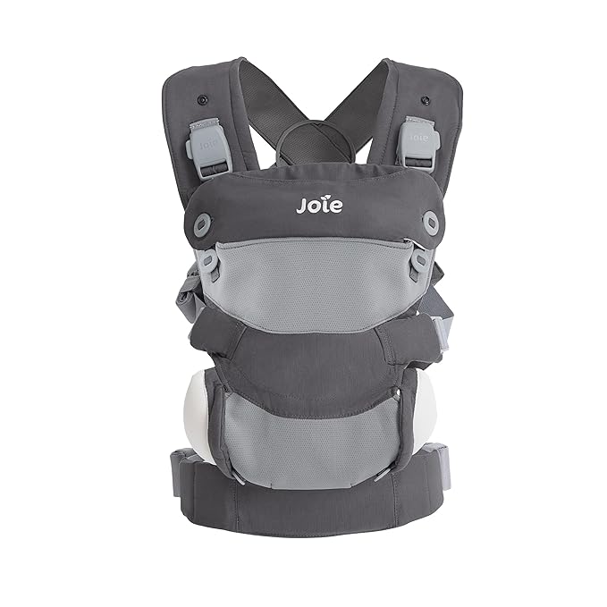 Joie Savvy lite 3-in-1 Baby Carrier – Lightweight, Ergonomic Baby Carrier with 3 Carry Positions, Padded Straps, and Lumbar Support (Cobblestone)