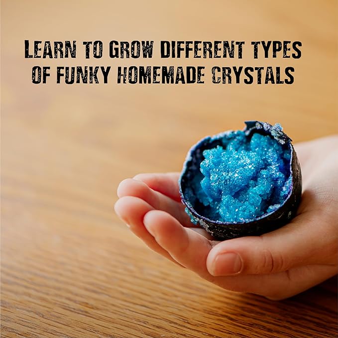 Einstein’s Crystal Craze LAB Science Kit for Kids. 18 Science Experiments Inside STEM for Boys & Girls Aged 10 and Above. Detailed Picture Guide Included.