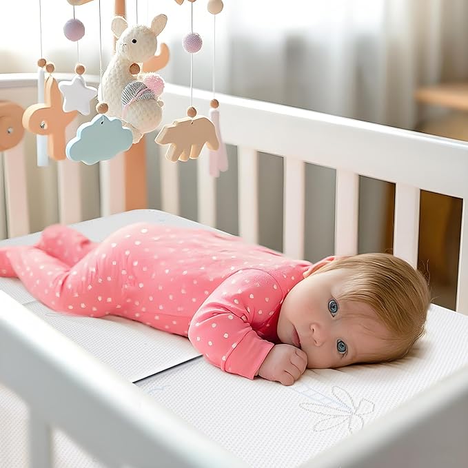 Trifold Play and Pack Mattress Portable Mini Cribe Matter Pad Waterproof Pack N Play Mattress for Baby and Toddler Breathable Dual Side Memory Foam Topper