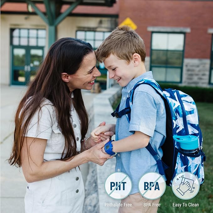 Wildkin ECO rPET 15-inch Kids Backpack – Sustainable, Padded, Adjustable – Sharks