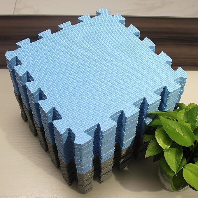 MQIAOHAM® 25 Pieces Puzzle Play Mats, Soft Baby Play Mat, Kids Interlocking Foam Floor Tiles, Toddlers Carpet Playmats G301025-107112