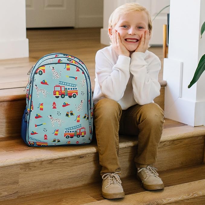 Wildkin 15-inch Kids Backpack – Durable, Padded, Adjustable for School & Travel - Firefighters