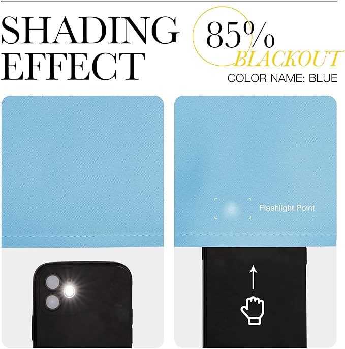 NICETOWN Blue Curtains 96 inches Long, Grommet Thermal Insulated Blackout Curtains Privacy Window Treatments for Boys Room/Living Room, W46 x L96, 2 Panels