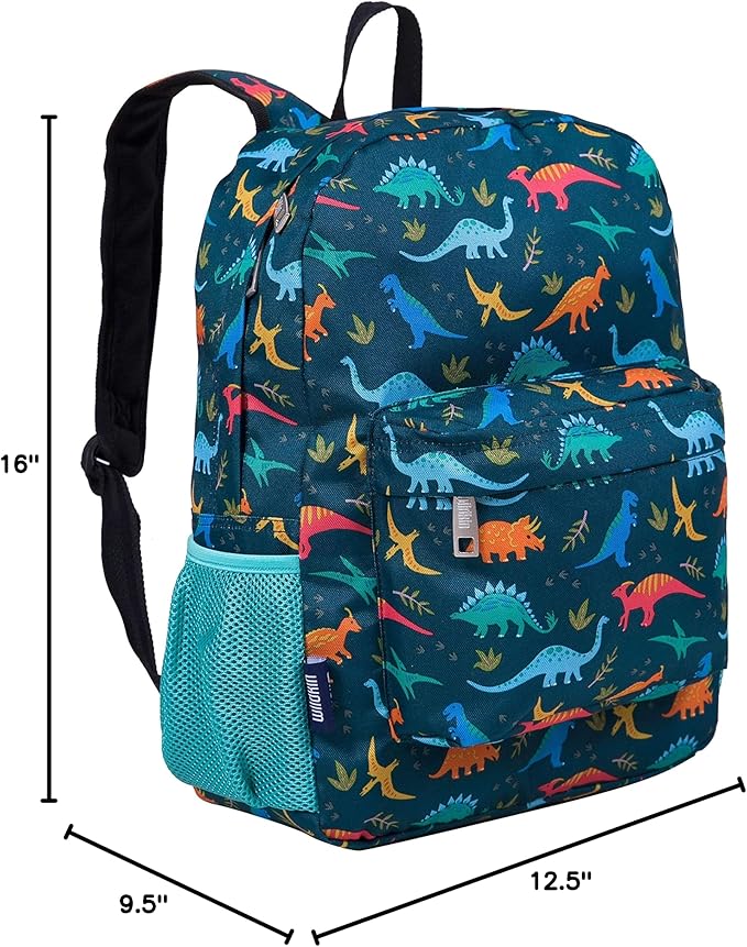 Wildkin 16-inch Kids Backpack – Durable, Padded & Spacious School Bag for Boys & Girls - Jurassic Dinosaurs