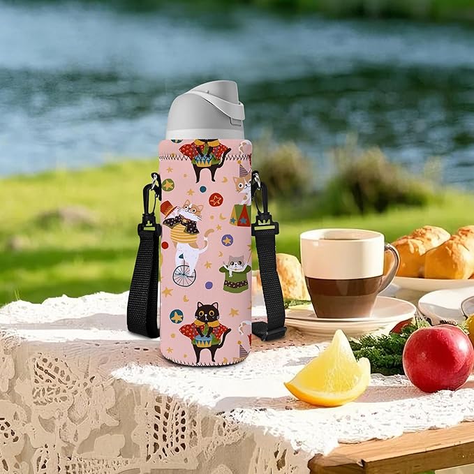 AUPET Water Bottle Bag Carrier,24oz/32oz Insulated Neoprene bottle Sling Holder Case Pouch Cover for 1000ML/750ML Bottles with Shoulder Strap for walking