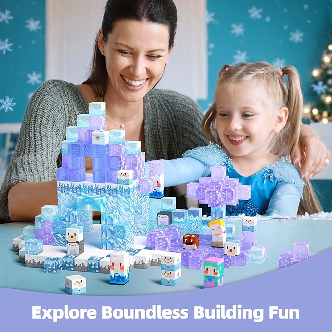 GobiDex Magnetic Blocks Magnet Building Toys, Princess Castle Toys for Girls, STEM Creative Sensory Birthday Gift for Kids Age 3+ Years Old