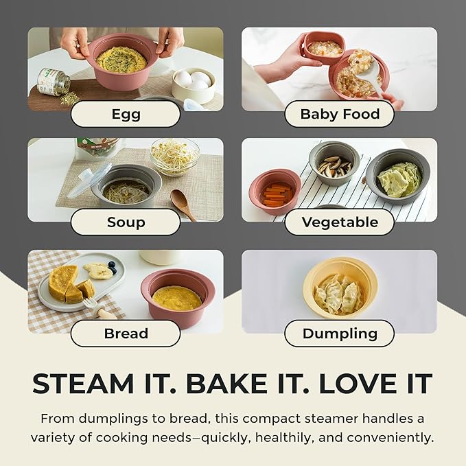 20oz Platinum Silicone Microwave Steamer Pot with Handle & Lid - Korea 100% Food-Grade Steamer Bowl, Heat-Resistant Cooker with Steam Holes, Easy Clean, Dishwasher Safe, Yellow