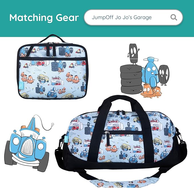 Wildkin JumpOff Jo 12-inch Kids Backpack – Lightweight, Durable Toddler Bag - Jo's Garage