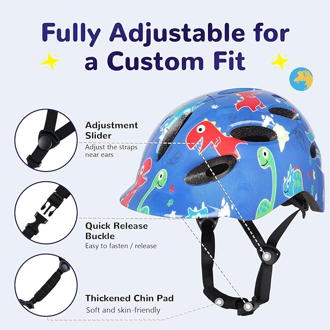 Kids/Youth Bike Helmet for Boys Girls and Teens, Adjustable and Multi-Sport for Bicycle, Kick Scooter, Skateboard, Roller/Inline Skate