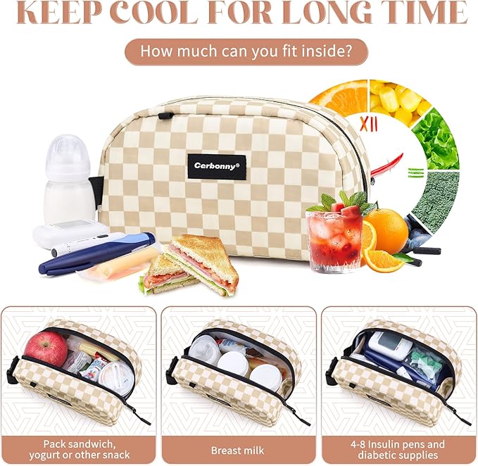 Small Cooler Bag Freezable Lunch Bag for Work School Travel,Leak-proof Small Lunch Bag,Small Insulated Bag For Kids/Adults,Freezer Lunch Bags,Freezable Snack Bag,Mini Lunch Bag 9.8x5.5x4 inch