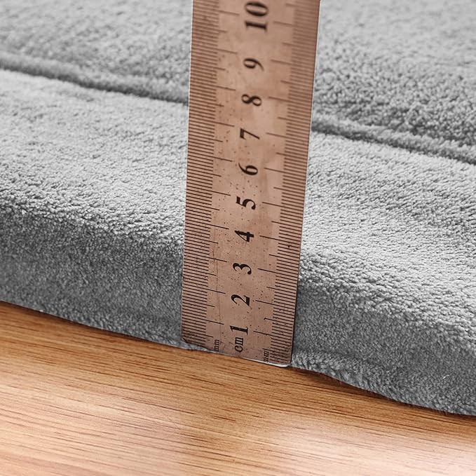 MAXYOYO Black Coral Velvet Area Rug, Thick Japanese Tatami Mat Living Room Carpet with Non-Slip Backing, Large Solid Color Mat for Bedroom Dormitory Yoga, 49 by 49 inch