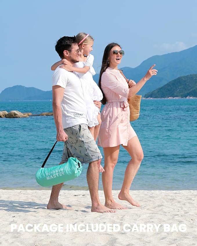 OutdoorMaster Beach Tent for 3/4 Person - Easy Setup Sun Shade Shelter, Portable Beach Shade Sun Canopy with UPF 50+ UV Protection, Removable Skylight Family Size