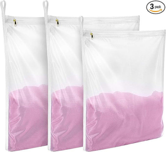 Gogooda Delicates Laundry Bags, Fine Mesh Wash Bag for Lingerie, Underwear, Bra, Silk, Socks with Hanging Loop