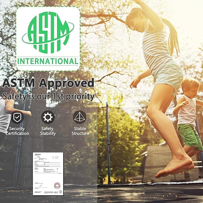 Upgraded 10/12/14/15/16FT Trampoline Outdoor, Large Kids Trampoline with Light, Stakes, Sprinkler, Backyard Trampoline with Basketball Hoop and Net, Capacity for 4-6 Kids and Adults