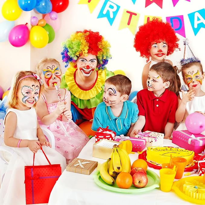 BOBISUKA Face Painting Kit for Kids - 16 Colors Water Based Body Face Paint Includes Brushes,Sponges,Glitters,Gem Sheet,Instructions,Stencils for Halloween Party Costume SFX Makeup