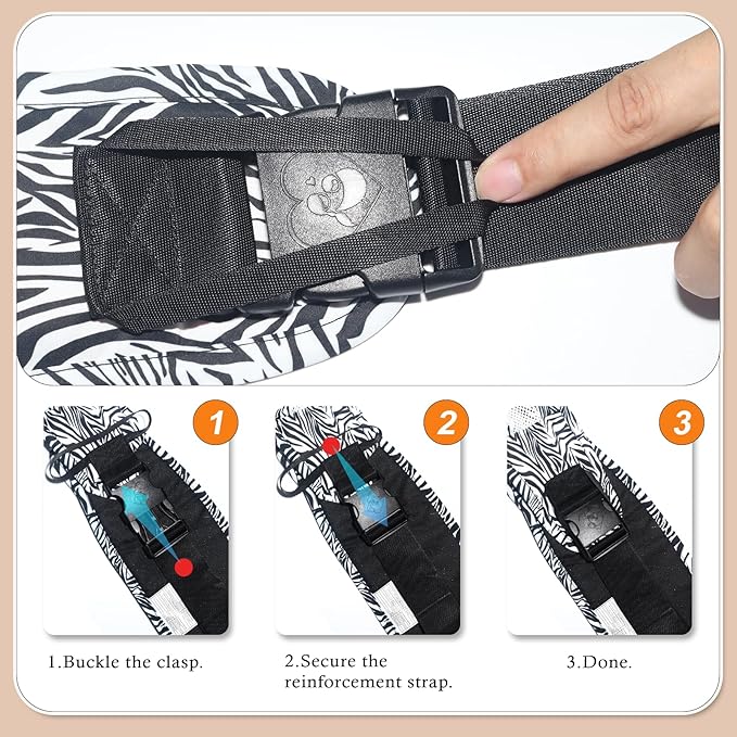 Baby Carrier Newborn to Toddler-Adjustable Baby Sling Carrier,Toddler Carrier for 25-60lbs,Comfortable Baby Sling for Hands-Free Carrying (Black & White Zebra Print)