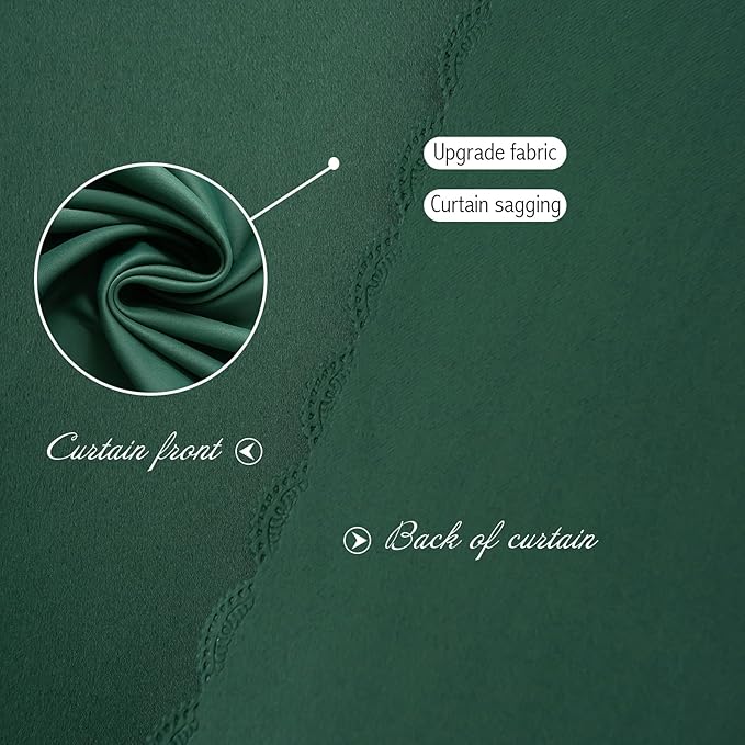 Blackout Curtains for Bedroom Stick On Curtains Window Shades Pull Down Blackout Window Cover No Drillng Self Adhesive Curtains No Rod Small Curtain, 35" W X 79" L, Dark Green, 1 Panel