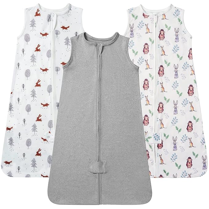 TotAha Sleep Sack 12-18-24 Months 3 Pack, Buttery Soft, Safe Wearable Blanket Baby Sleeping Bag for Baby with 2-way Zipper, 0.5 TOG