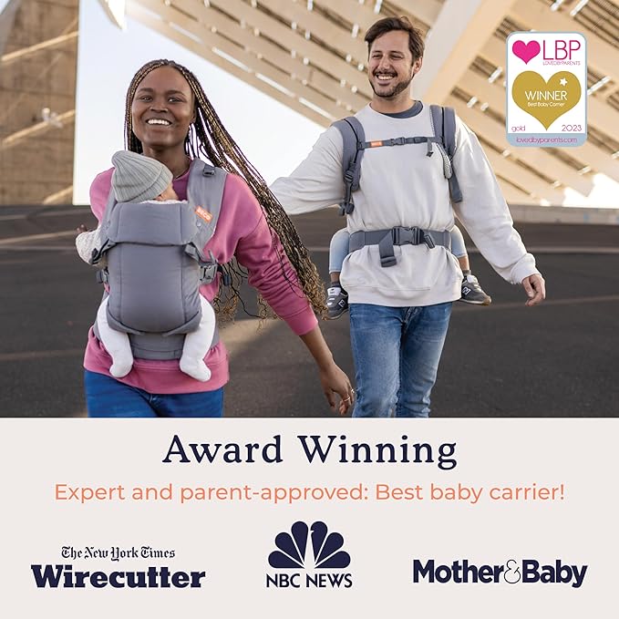 Beco Gemini Baby Carrier from Newborn to Toddler - Certified Ergonomic Newborn Baby Carrier for Infants and Children of 7-35 lbs - M Shape, Adjustable Seat, 100% Cotton (Carina Nebula)