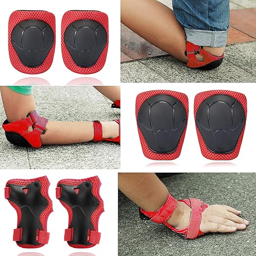 Knee Pads for Kids Kneepads and Elbow Pads Toddler Protective Gear Set Kids Elbow Pads and Knee Pads for Girls Boys with Wrist Guards 3 in 1 for Skating Cycling Bike Rollerblading Scooter