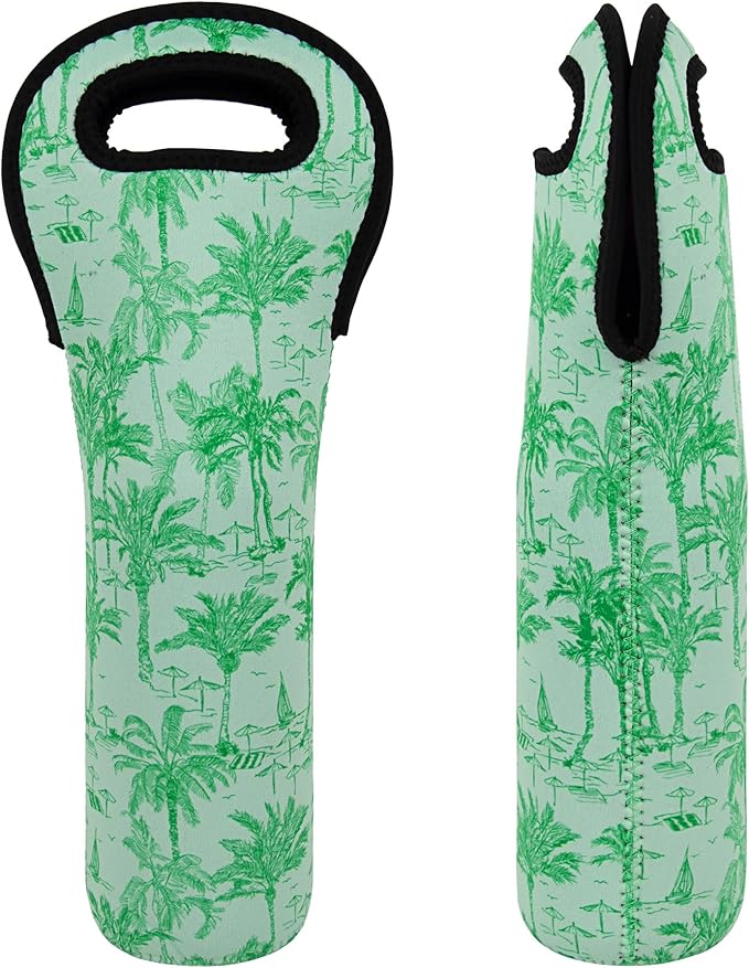 Wine Bag, Wine Carrier Tote Bag, Wine Bottle Protector, Insulated Neoprene Hand Bag, Wine Bags for Wine Bottles Gifts,Wine Bottle Holder for Travel with Secure Carry Handle (2 Pack)