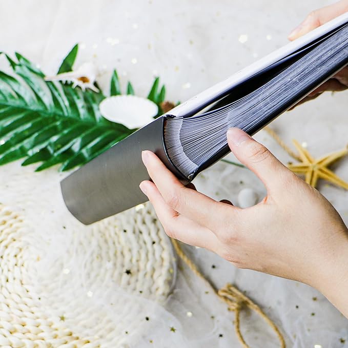 Holoary Travel Photo Album 4x6 - 300 Photos, Three Pictures Per Page, Memo Area, Beach & Vacation Memories