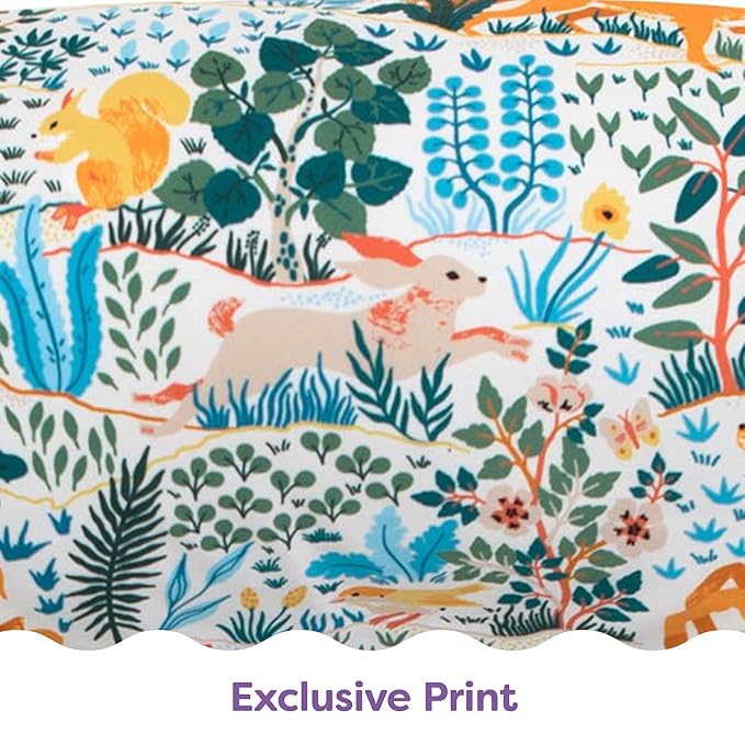 Boppy Nursing Pillow - Ergonomic Bottle & Breastfeeding Pillow with High, Firm, Large Area, Water-Repellent Cushion with Washable Cover; Baby Safety Alliance Verified - Colorful Forest Animals