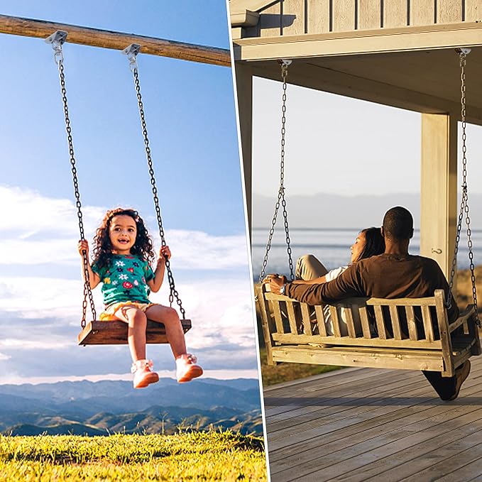 Heavy Duty Swing Hangers for Wooden Sets 2000 LB Capacity Hammock Hanger 360 Swivel Stainless Steel Swing Hardware Accessories 2 Packs for Porch Playground Yoga Heavy Bag