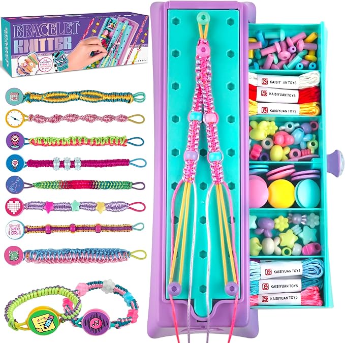 Kslavagcnt Crafts for Girls 8-12, Friendship Bracelet Making Kit for Girls, Arts and Crafts for Kids Age 8-12, DIY Jewelry Making Kit Toys, Christmas Birthday Gifts for Ages 6 7 8 9 10 11 12 Year Old