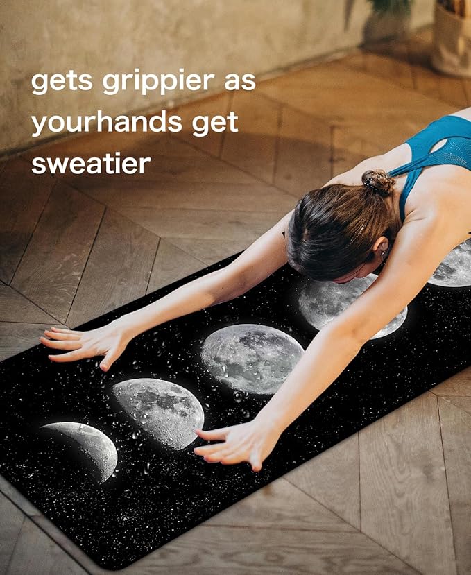 Non Slip Yoga Mat TPE Workout Mat for Men Women, Thick Workout Mat with Carrying Strap, Fitness Mats for Exercise, Yoga, Fitness, Pilates, Floor Workouts (72" x 24" x 6mm)